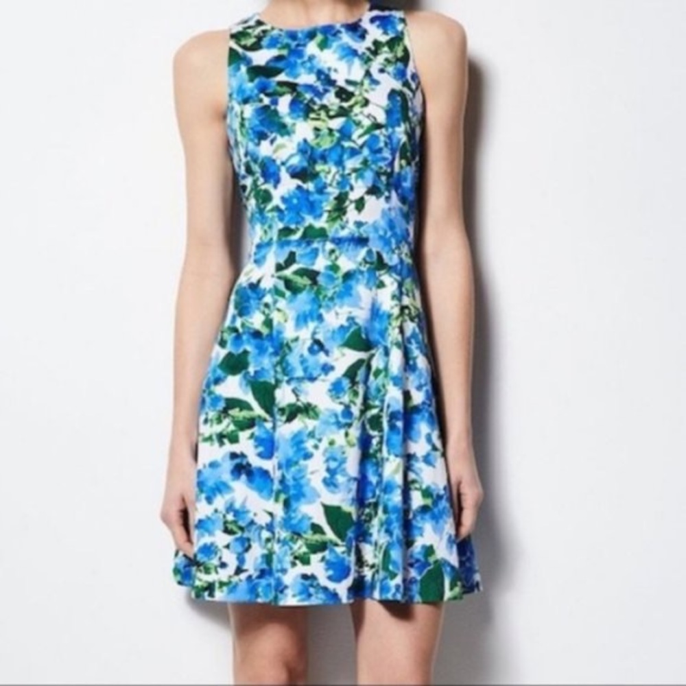 MILLY Fit & Flare Floral Dress